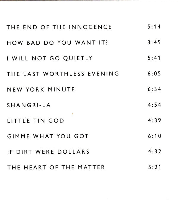 Don Henley : The End Of The Innocence (CD, Album, Dig)