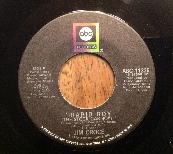 Jim Croce : Operator (That's Not The Way It Feels) (7", Single, Spe)