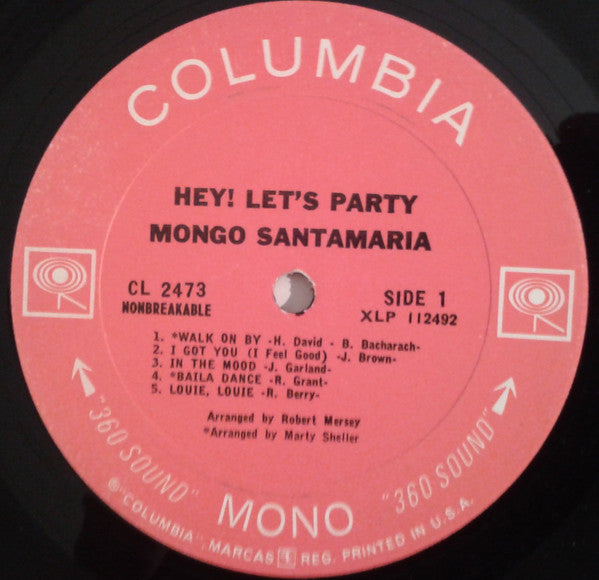 Mongo Santamaria : Hey! Let's Party (LP, Album, Mono)
