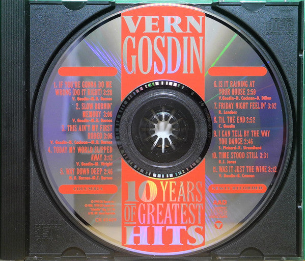 Vern Gosdin : 10 Years Of Greatest Hits Newly Recorded (CD, Album)