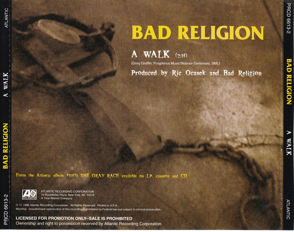 Bad Religion : A Walk (CD, Single, Promo)