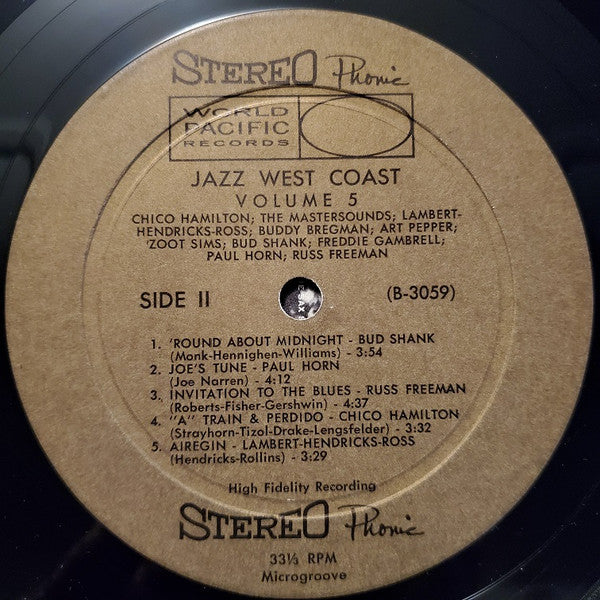 Various : Jazz West Coast Volume-Five  (LP, Comp)