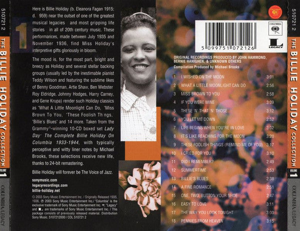 Billie Holiday : The Billie Holiday Collection - Vol. 1 (CD, Comp)