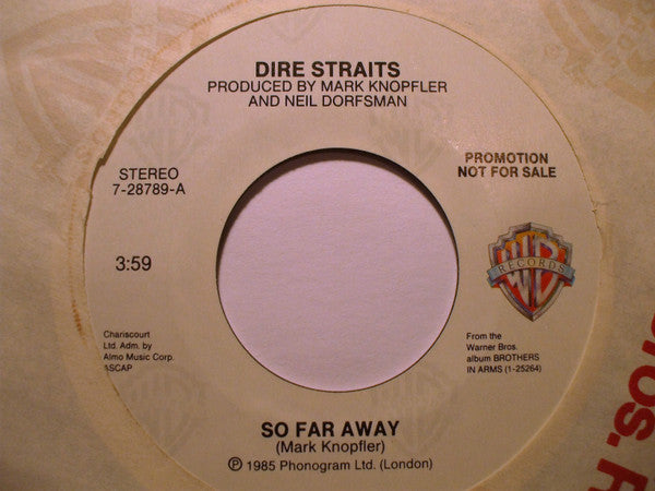 Dire Straits : So Far Away (7", Single, Promo)