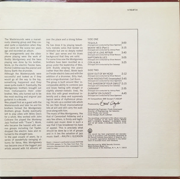 Wes Montgomery : The Best Of Wes Montgomery (LP, Comp, Gat)