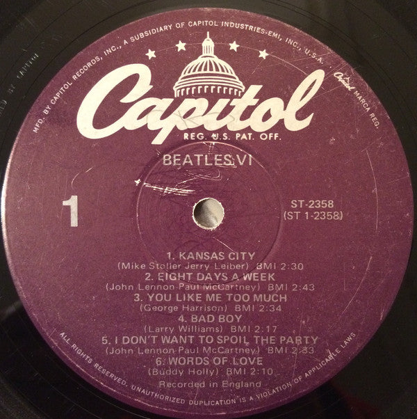 The Beatles : Beatles VI (LP, Album, RE, Pur)
