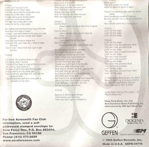 Aerosmith : Big Ones (CD, Comp, RE, Mat)
