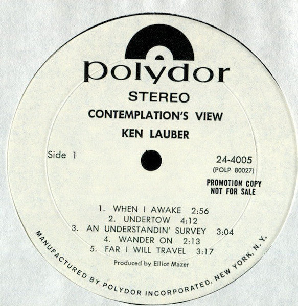 Ken Lauber : Contemplation (View) (LP, Promo)