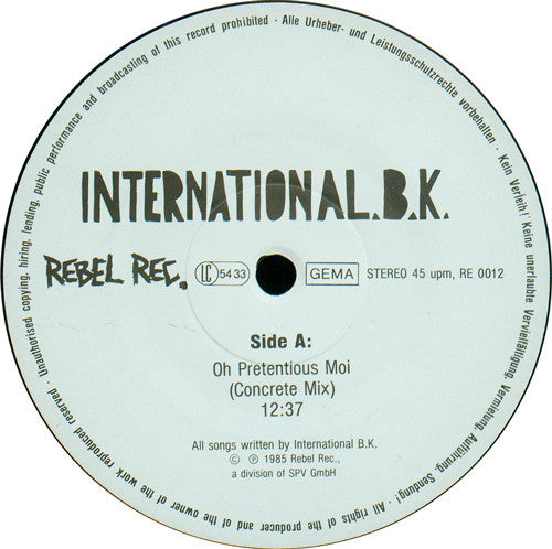 International B.K. : International.B.K. (12")