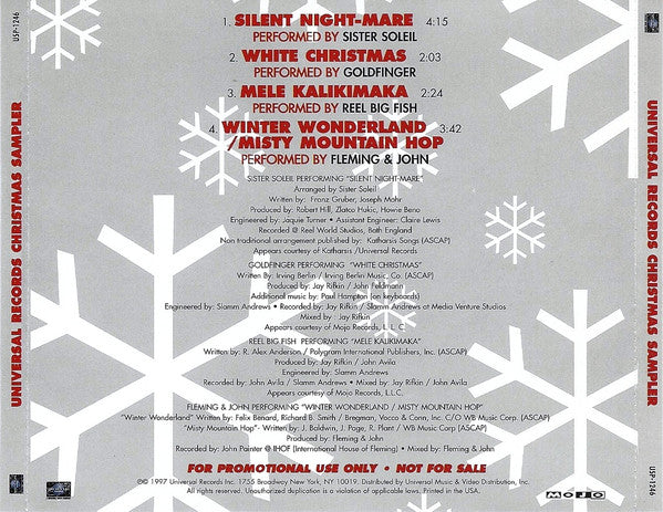 Various : Universal Records Christmas Sampler (CD, Promo, Smplr)