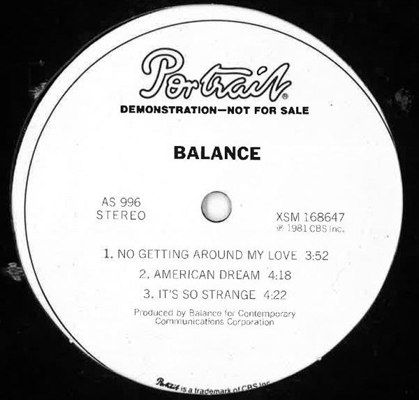 Balance (10) : Balance (12", EP, Promo)