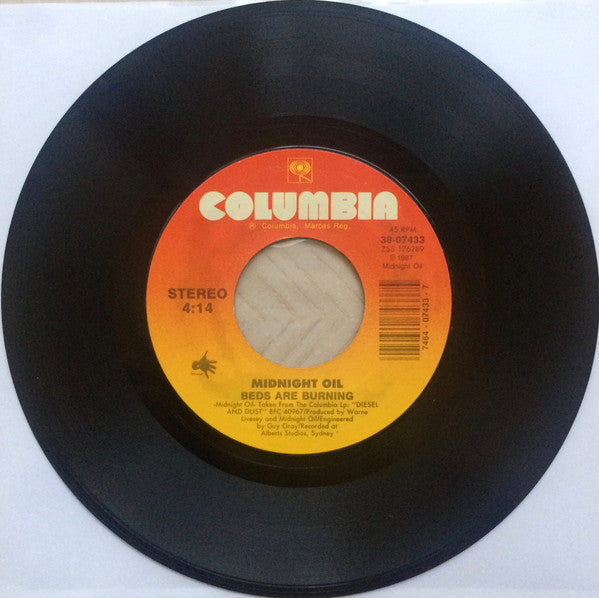 Midnight Oil : Beds Are Burning (7", Single)
