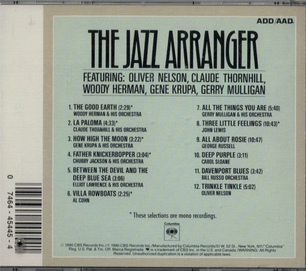 Various Featuring Oliver Nelson, Claude Thornhill, Woody Herman, Gene Krupa, Gerry Mulligan : The Jazz Arranger Volume 2 (1946-1963) (CD, Comp, Mono, RE, RM)