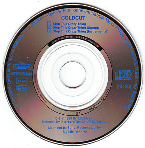 Coldcut Featuring Junior Reid And Ahead Of Our Time Orchestra : Stop This Crazy Thing (CD, Mini, Single)