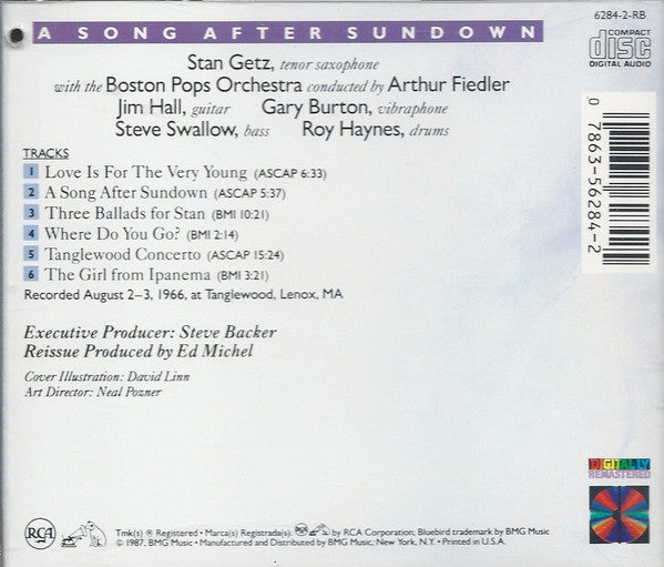 Stan Getz & Arthur Fiedler With Boston Pops Orchestra : Stan Getz & Arthur Fiedler At Tanglewood (CD, Album, RE)