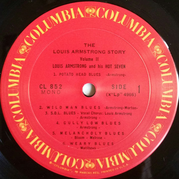 Louis Armstrong And His Hot Seven* : The Louis Armstrong Story - Volume 2 (LP, Comp, Mono, RE)