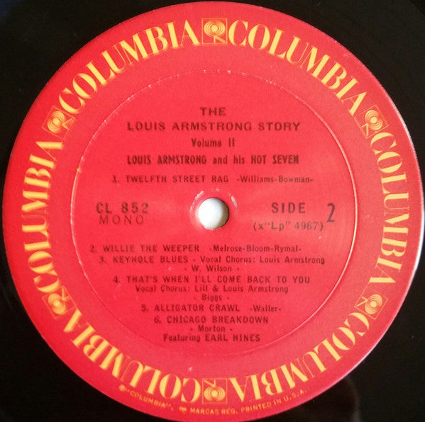 Louis Armstrong And His Hot Seven* : The Louis Armstrong Story - Volume 2 (LP, Comp, Mono, RE)