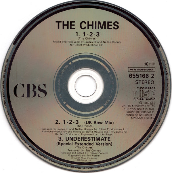 The Chimes : 1-2-3 (CD, Single)