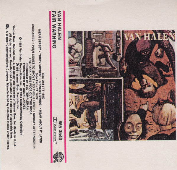 Van Halen : Fair Warning (Cass, Album, Club)