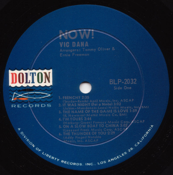 Vic Dana : Now! (LP, Album, Mono)