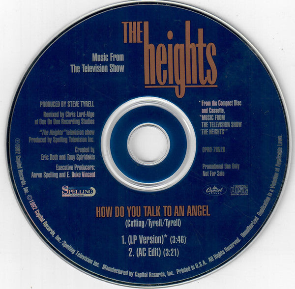 The Heights : How Do You Talk To An Angel (CD, Single, Promo)