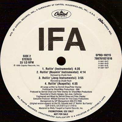 IFA (2) : Rollin' (12", Promo)