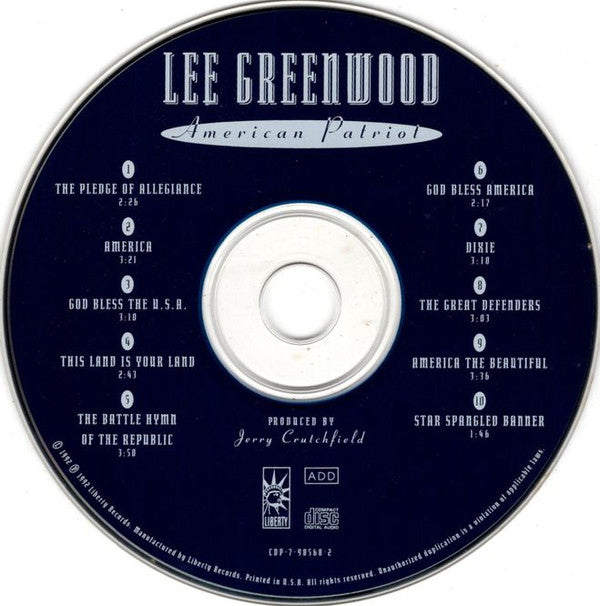 Lee Greenwood : American Patriot (CD, Album)