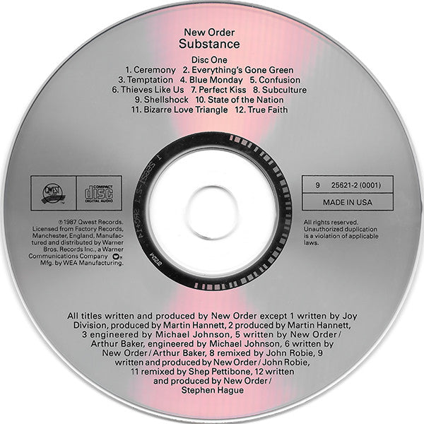 New Order : Substance (2xCD, Comp, RP, Dou)