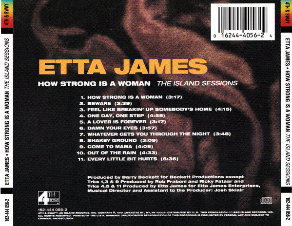 Etta James : How Strong Is A Woman (The Island Sessions) (CD, Comp)