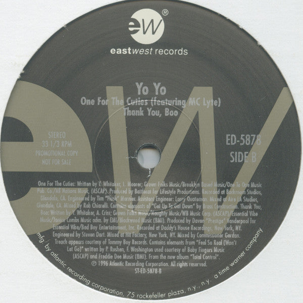 MC Lyte / Yo-Yo : T.R.G. (The Rap Game) / One For The Cuties (12", Promo)