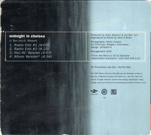 Jon Bon Jovi : Midnight In Chelsea (CD, Single, Promo)