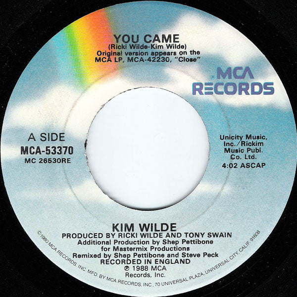 Kim Wilde : You Came (7", Single)