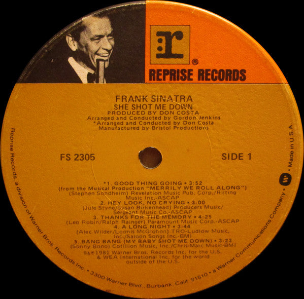 Frank Sinatra : She Shot Me Down (LP, Album, Win)