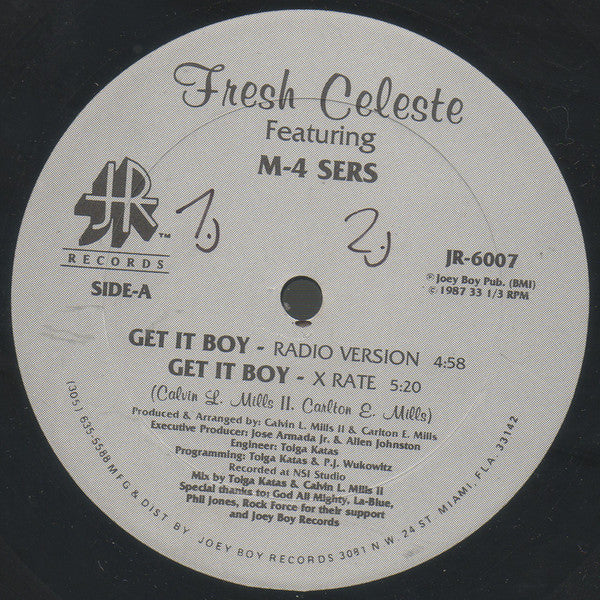 Fresh Celeste Featuring M4 Sers : Get It Boy (12")