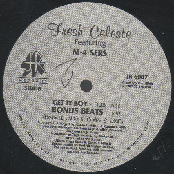 Fresh Celeste Featuring M4 Sers : Get It Boy (12")