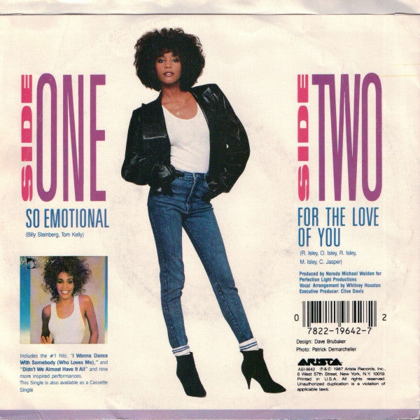 Whitney Houston : So Emotional (7", Single)