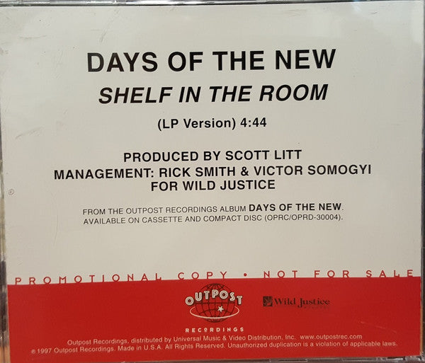 Days Of The New : Shelf In The Room (CD, Single, Promo)