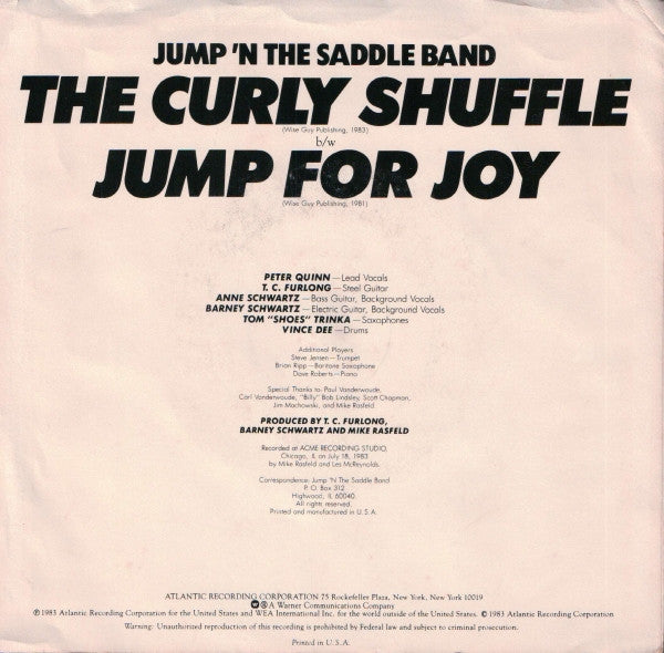 Jump 'N The Saddle : The Curly Shuffle  (7", Single, SP )