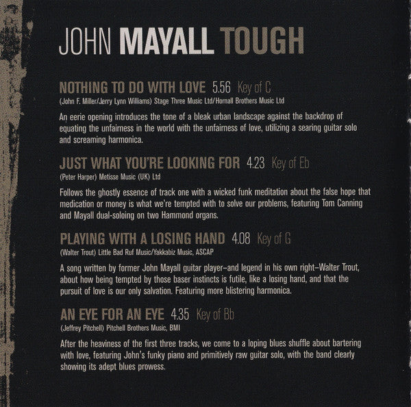John Mayall : Tough (CD, Album)