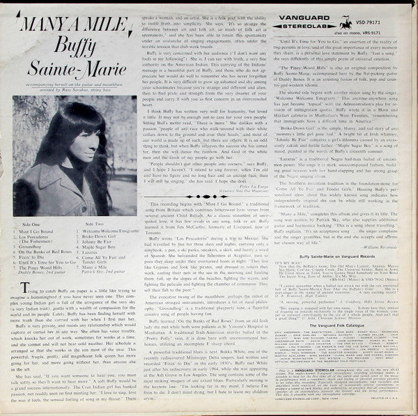 Buffy Sainte-Marie : Many A Mile (LP, Album)