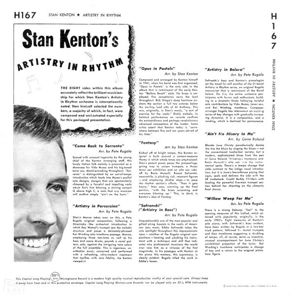 Stan Kenton And His Orchestra : Artistry In Rhythm (10", RE)