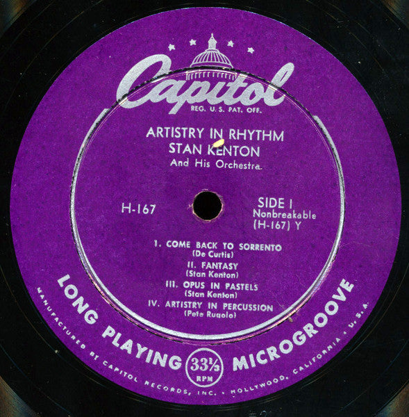 Stan Kenton And His Orchestra : Artistry In Rhythm (10", RE)