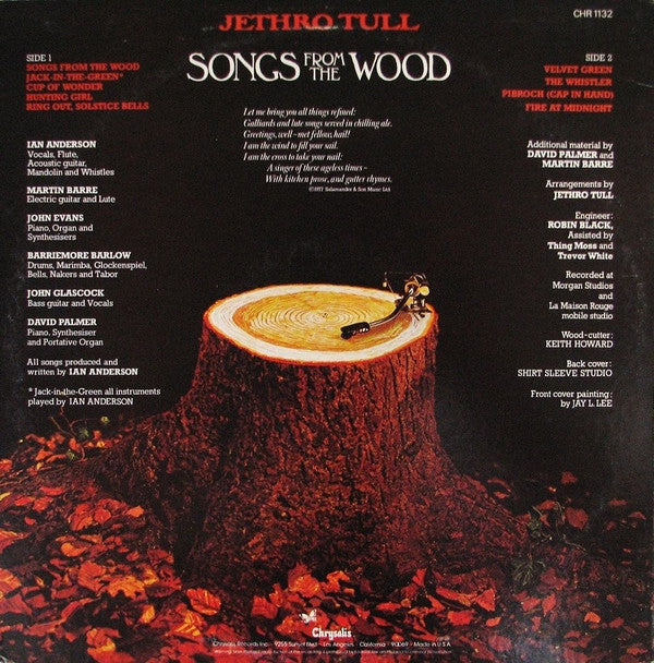 Jethro Tull : Songs From The Wood (LP, Album, Pit)