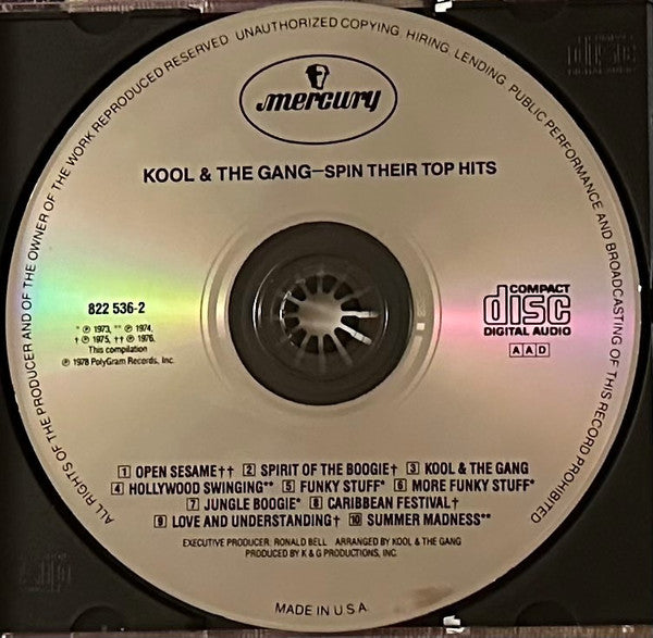 Kool & The Gang : Spin Their Top Hits (CD, Comp)