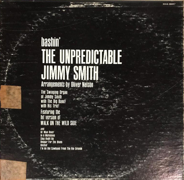 Jimmy Smith : Bashin' The Unpredictable Jimmy Smith (LP, Album, Mono, Club, RE)