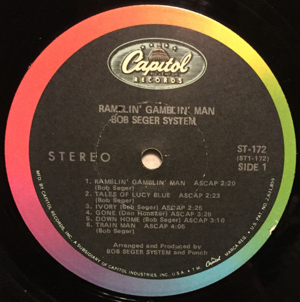 Bob Seger System : Ramblin' Gamblin' Man (LP, Album, M/Print, Jac)