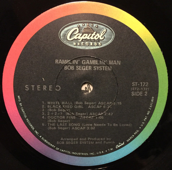 Bob Seger System : Ramblin' Gamblin' Man (LP, Album, M/Print, Jac)
