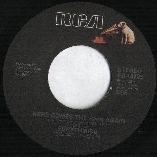 Eurythmics : Here Comes The Rain Again (Long Version) (7", Single)