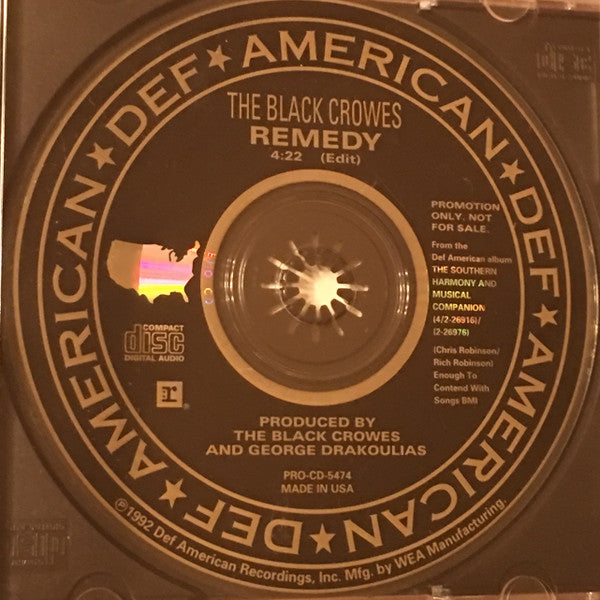 The Black Crowes : Remedy (CD, Single, Promo)