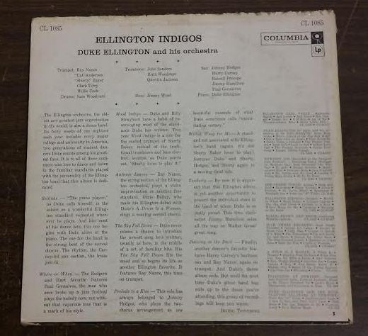 Duke Ellington And His Orchestra : Ellington Indigos (LP, Album, Mono)